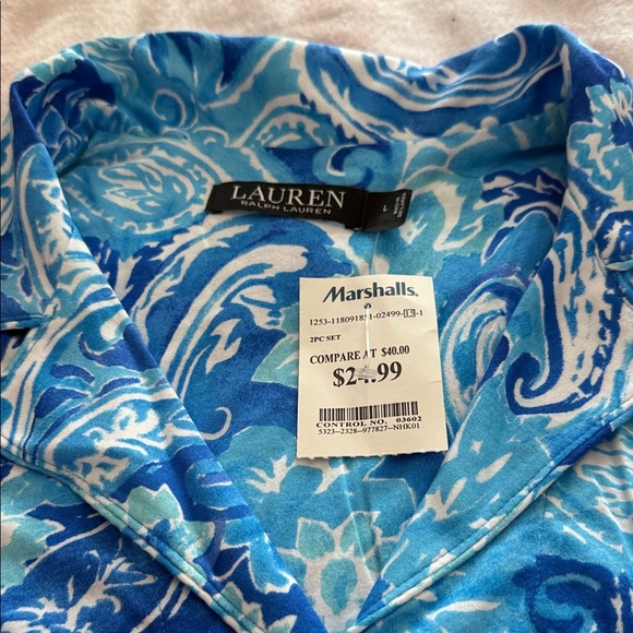 Ralph Lauren Blue Pajama set - Picture 2 of 4